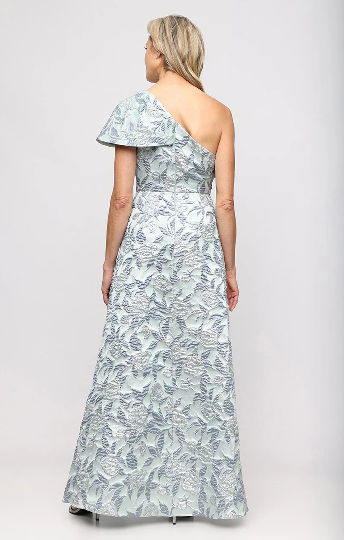 Regular - Meredith One Shoulder Jacquard Gown - Image 3