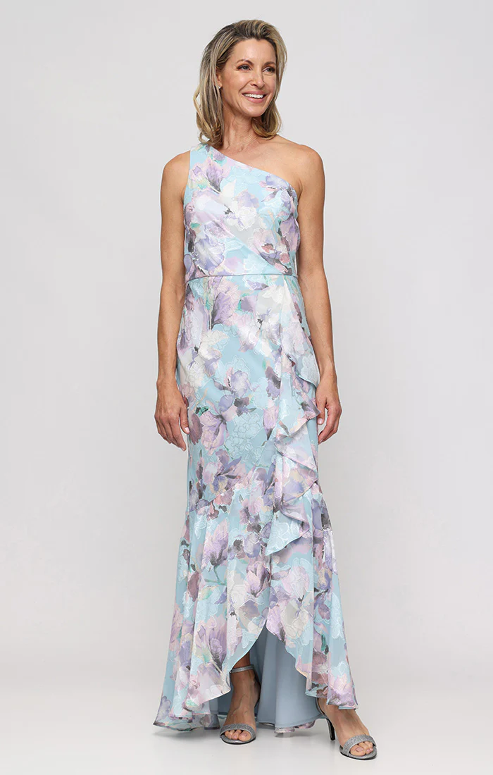 Regular - Long Burnout Chiffon Dress
