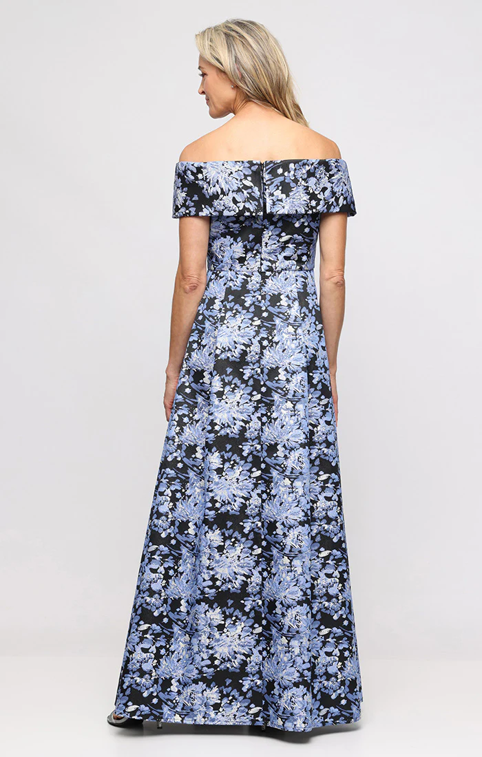 Floral Jacquard Ballgown - Image 3