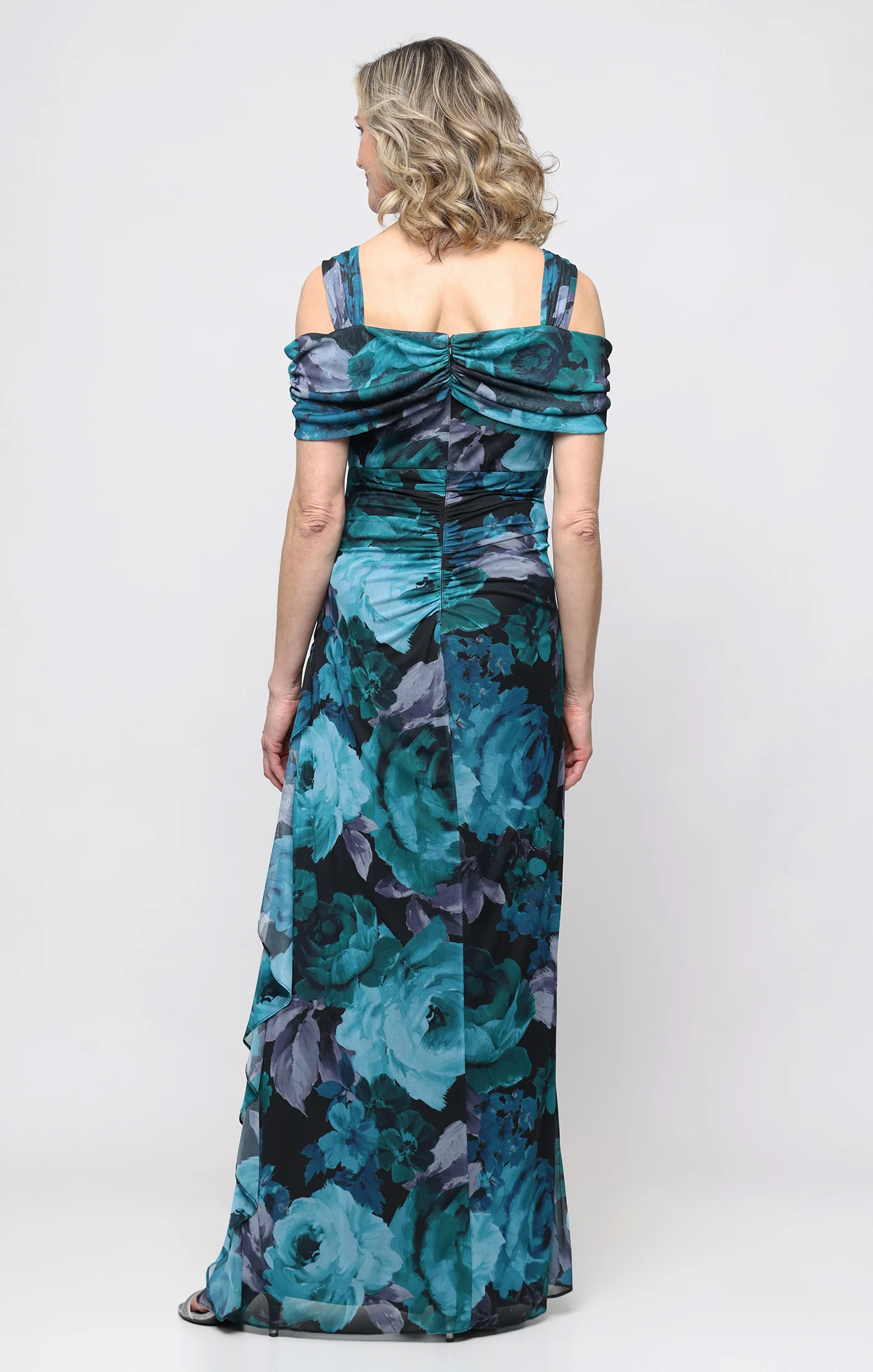 Mia Printed Mesh Cold Shoulder Dress - Image 3