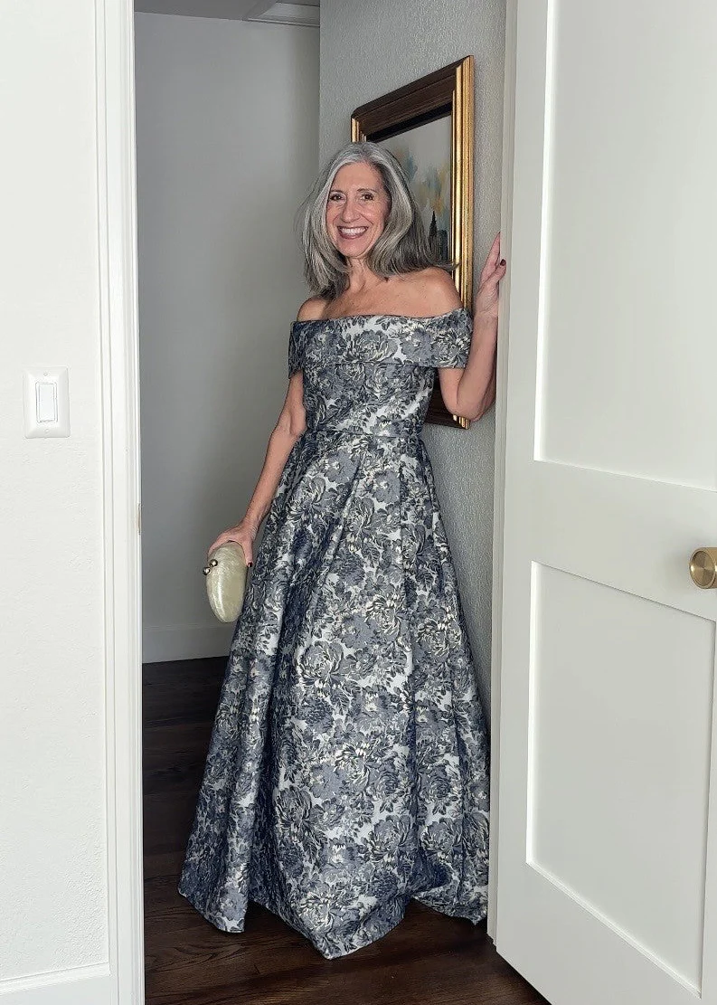 Plus Melanie Off-The-Shoulder Ballgown - Image 8