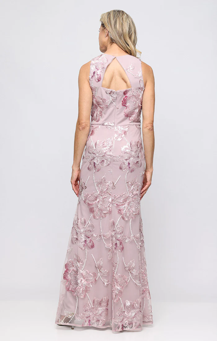 Regular - Long Sequin Embroidered Sleeveless Dress - Image 3