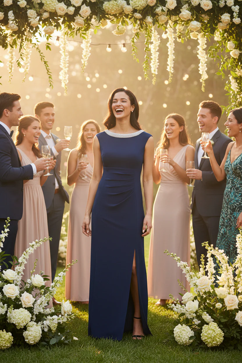 Linda Jersey Column Gown - Image 4