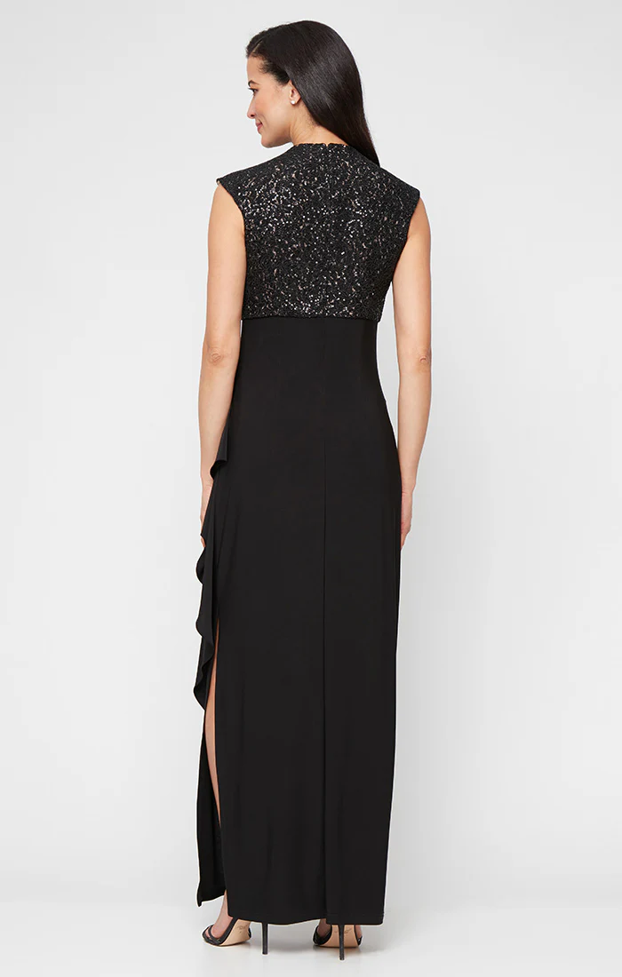 Sleeveless Empire Waist Dress with Corded Bodice - Image 3