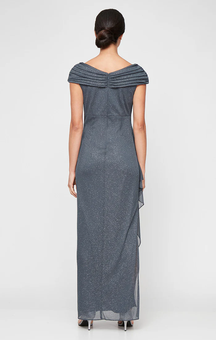 Jessica Glitter Mesh Dress with L-Neckline - Image 8
