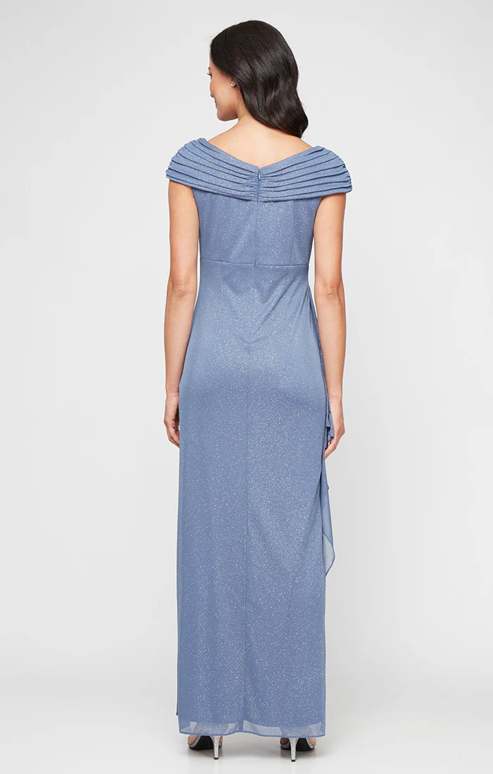 Petite - Jessica Glitter Mesh Dress with L-Neckline - Image 3