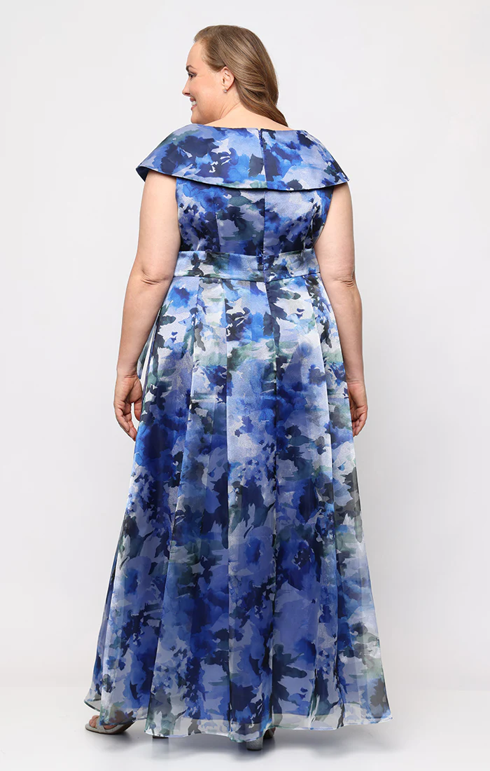 Plus Stacey Floral Organza Ballgown - Image 3