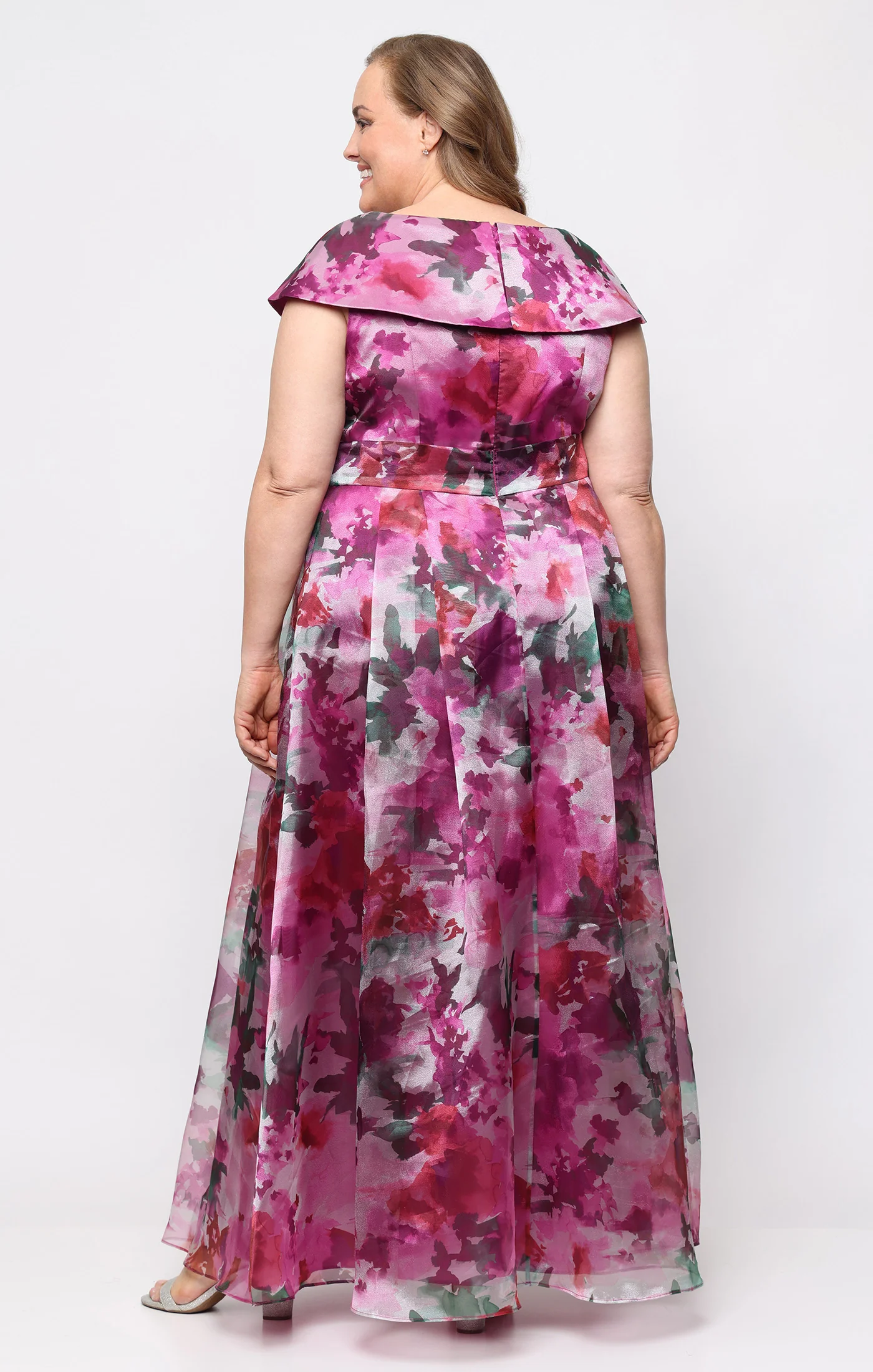 Plus Stacey Floral Organza Ballgown - Image 6