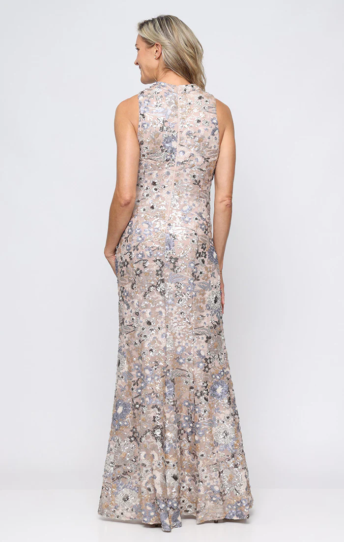 Petite - Phoebe Floral Sequin Gown - Image 3