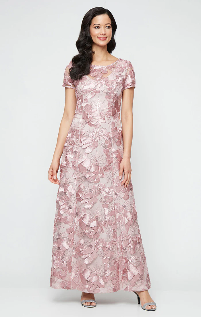 Soutache A-Line Dress with Short Sleeves - Image 10