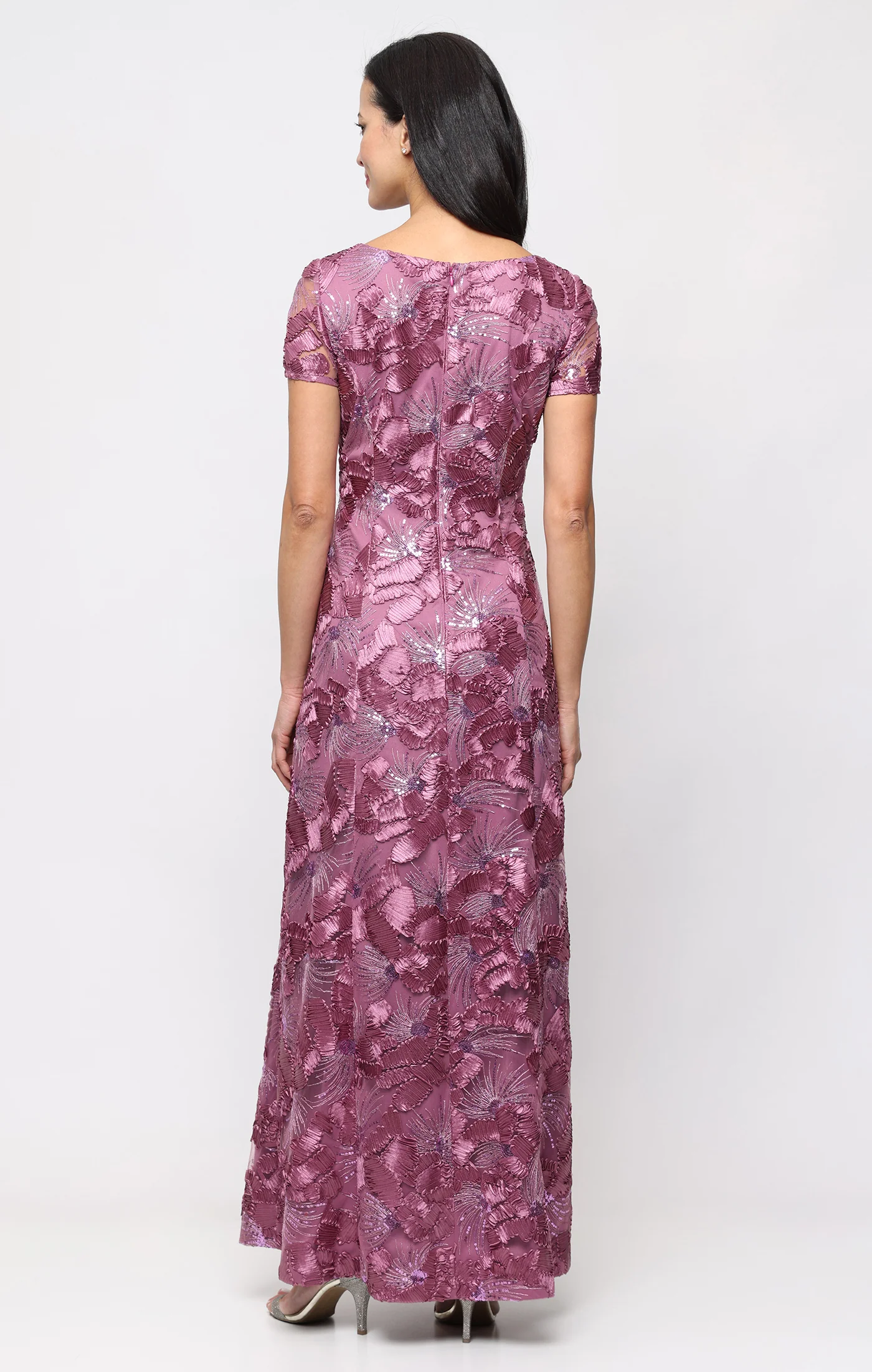 Soutache A-Line Dress with Short Sleeves - Image 14