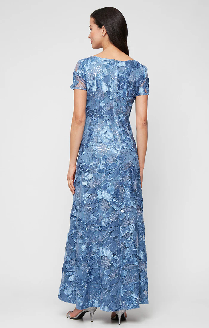 Petite Soutache A-Line Dress with Short Sleeves - Image 3