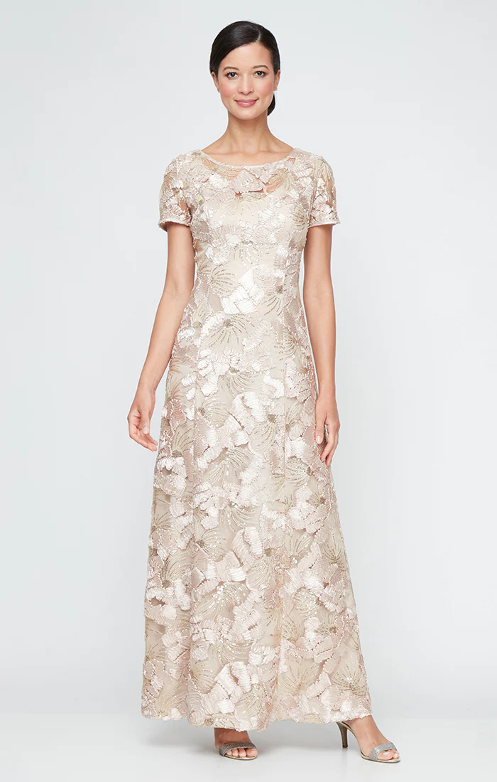 Petite Soutache A-Line Dress with Short Sleeves - Image 4