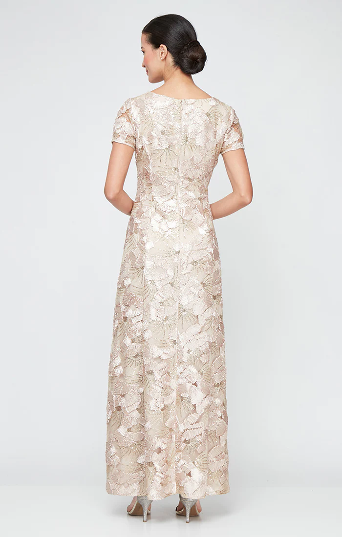 Petite Soutache A-Line Dress with Short Sleeves - Image 5
