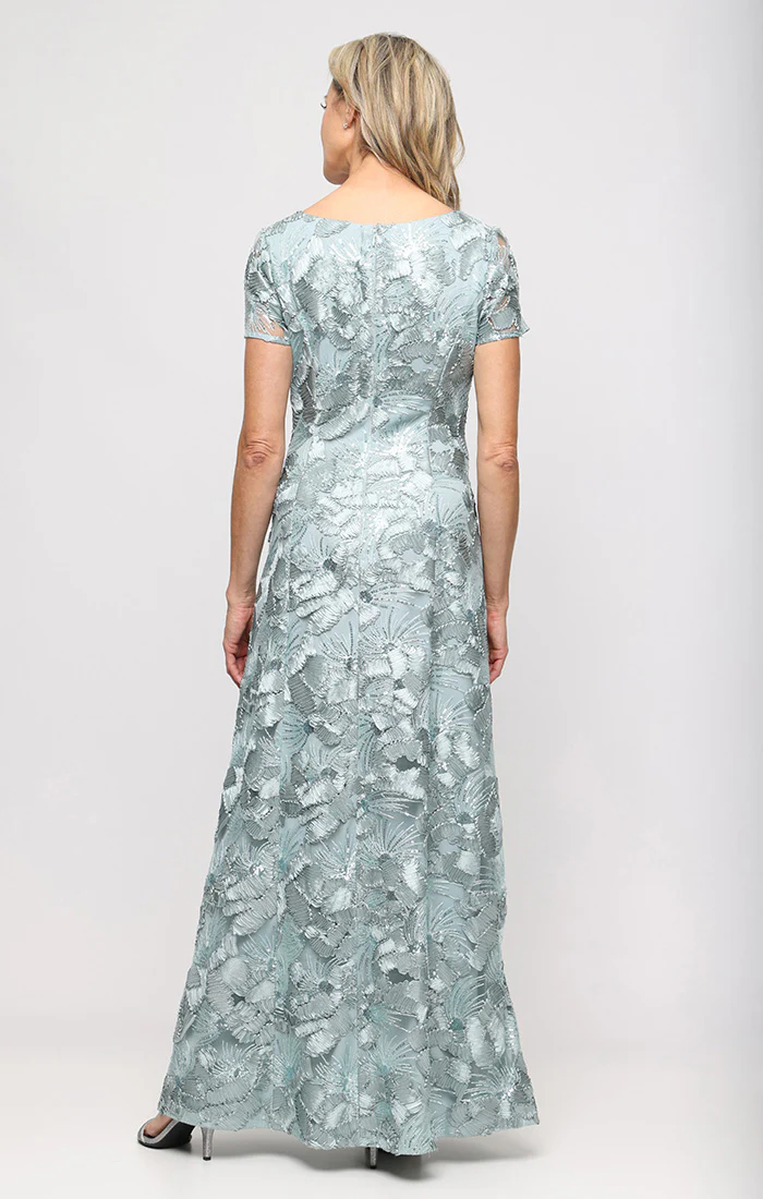 Soutache A-Line Dress with Short Sleeves - Image 6