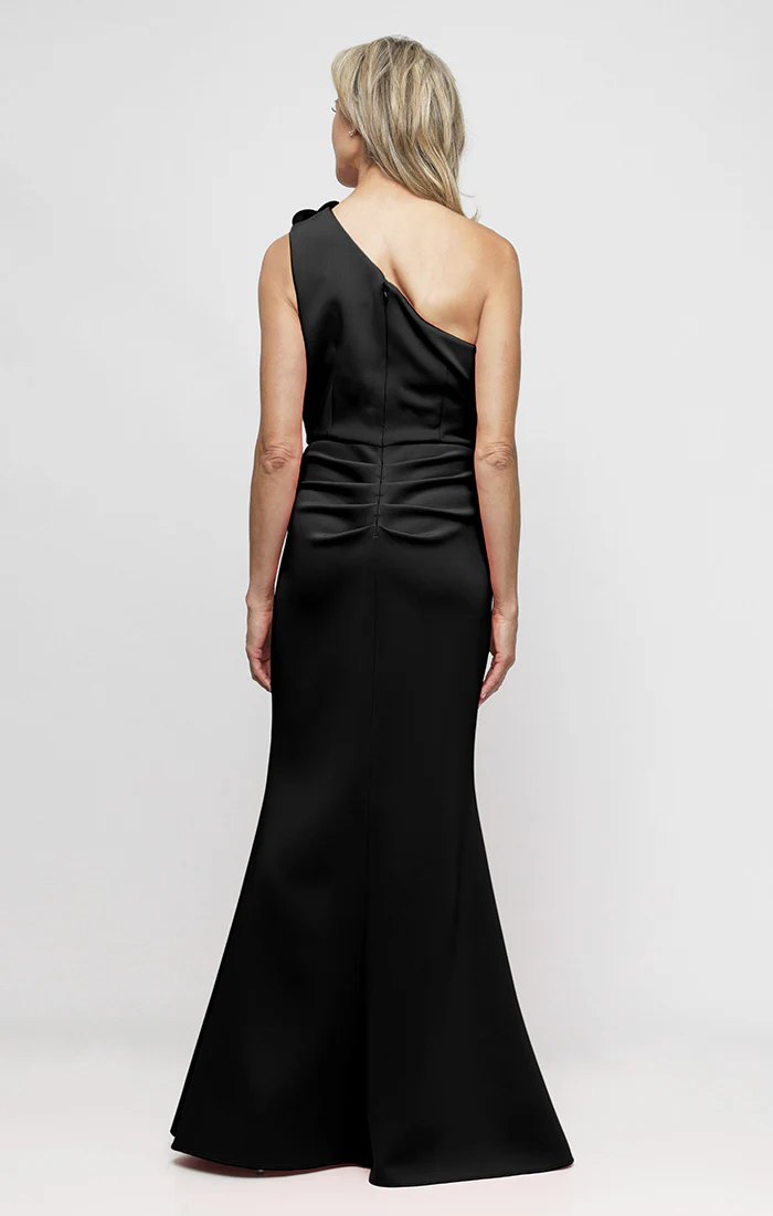 Regular - Long Stretch Crepe One Shoulder Dress - Image 3