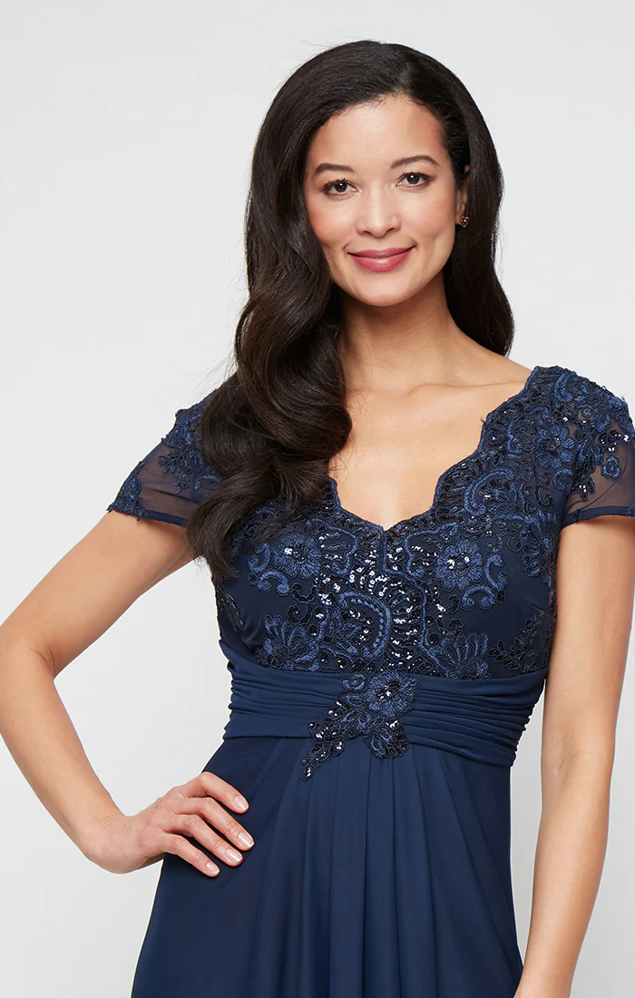 Paula Surplice Neckline A-Line Dress - Image 4