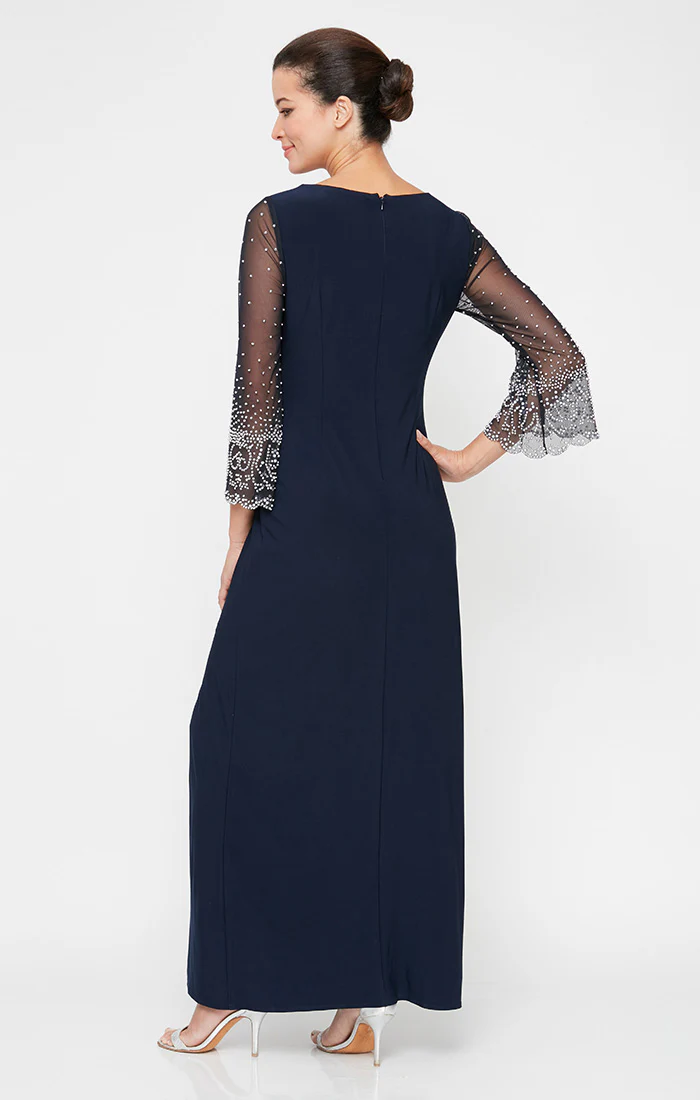 Plus - Matte Jersey Dress with Knot Front Detail - Image 2