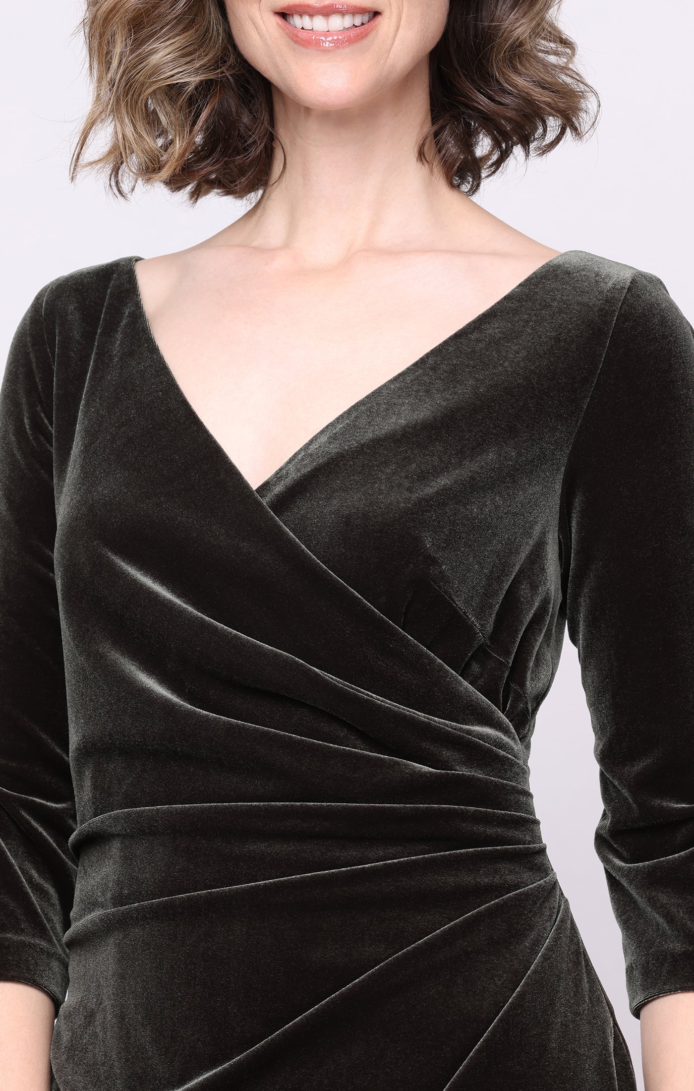 Laurie Surplice Neckline Velvet Dress - Image 11
