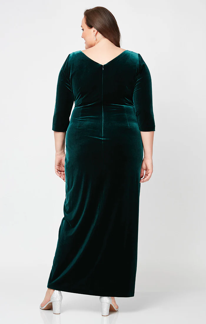 Plus Laurie Surplice Neckline Velvet Dress - Image 4