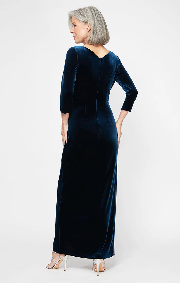 Laurie Surplice Neckline Velvet Dress - Image 6