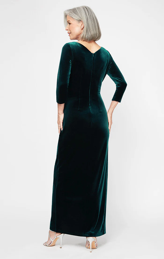 Laurie Surplice Neckline Velvet Dress - Image 9