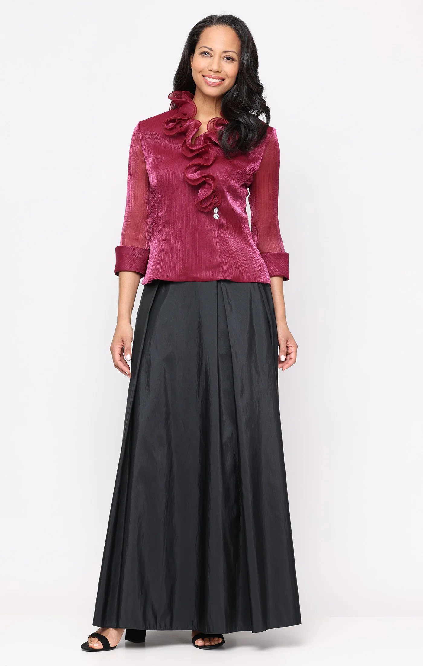 Long Washer Taffeta Ballgown Skirt - Image 2