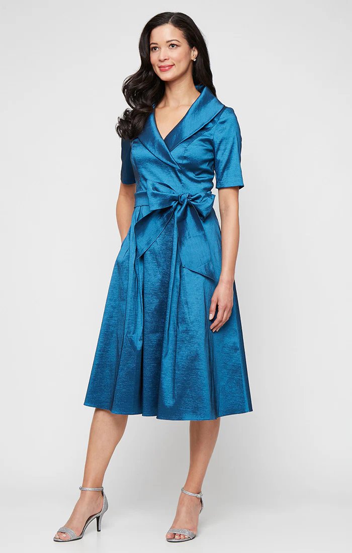 Petite Stretch Taffeta Party Dress