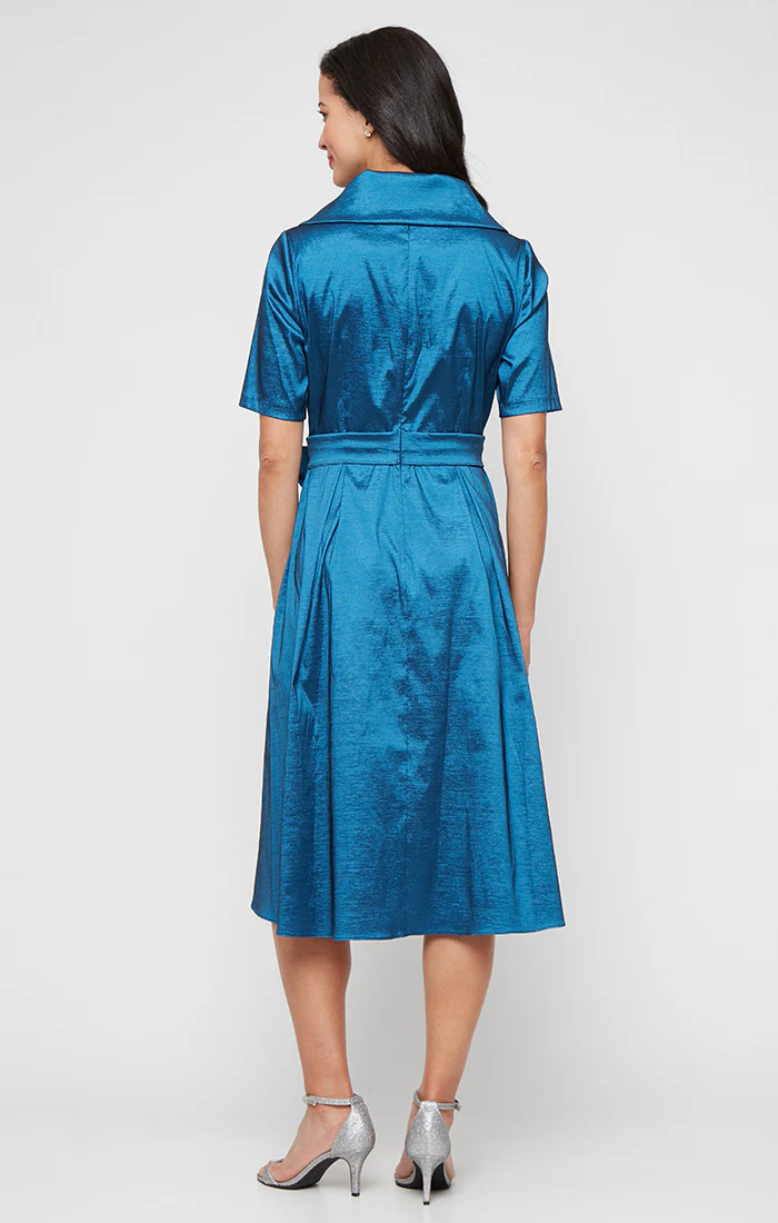 Petite Stretch Taffeta Party Dress - Image 3