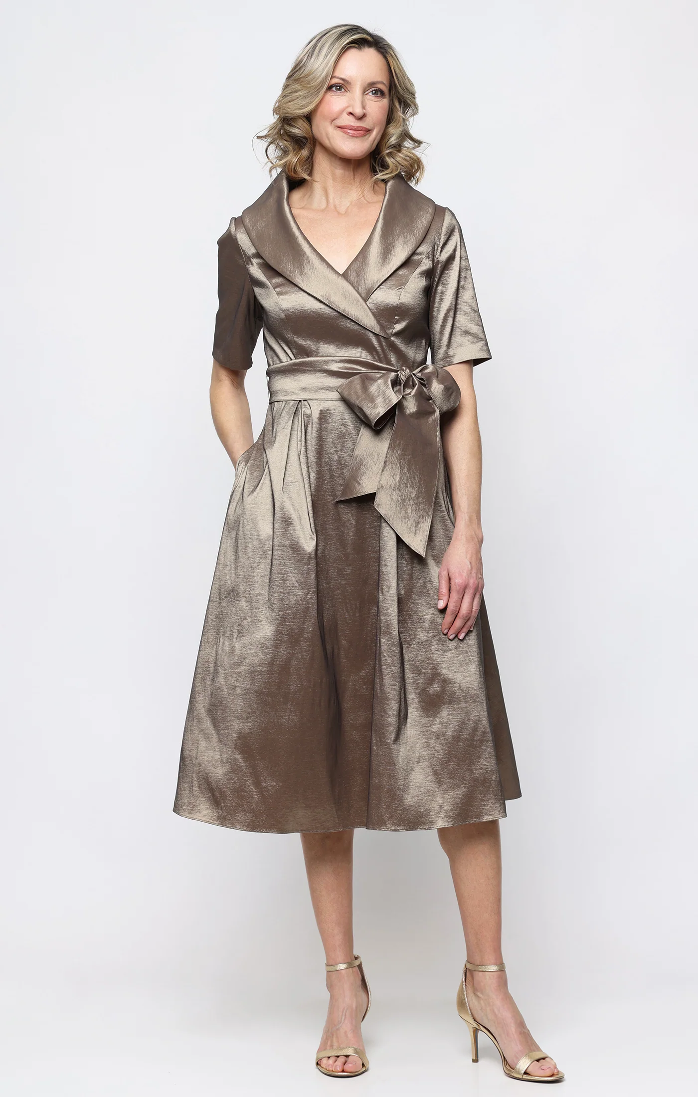 Stretch Taffeta Party Dress - Image 4