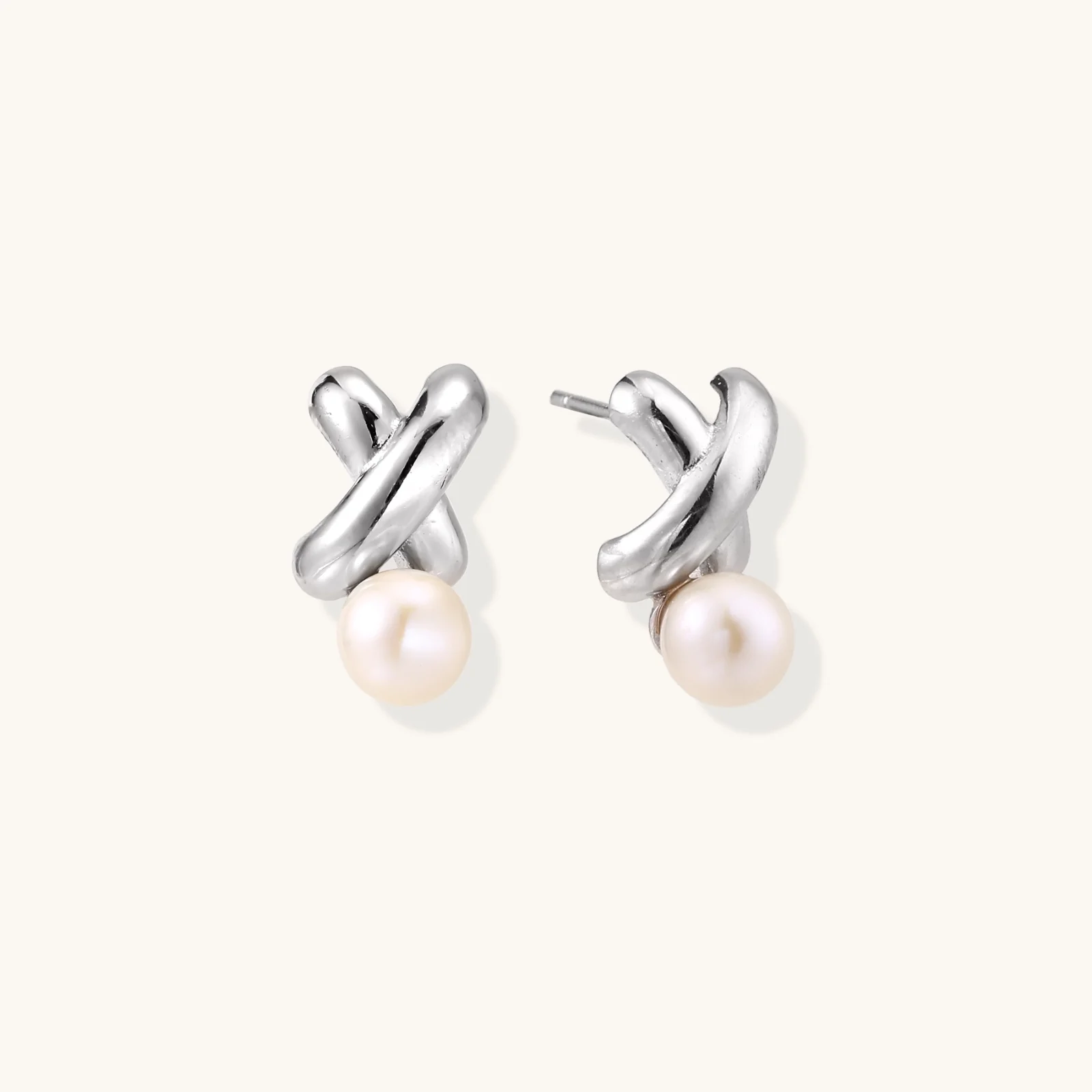 Infinity Pearl Studs