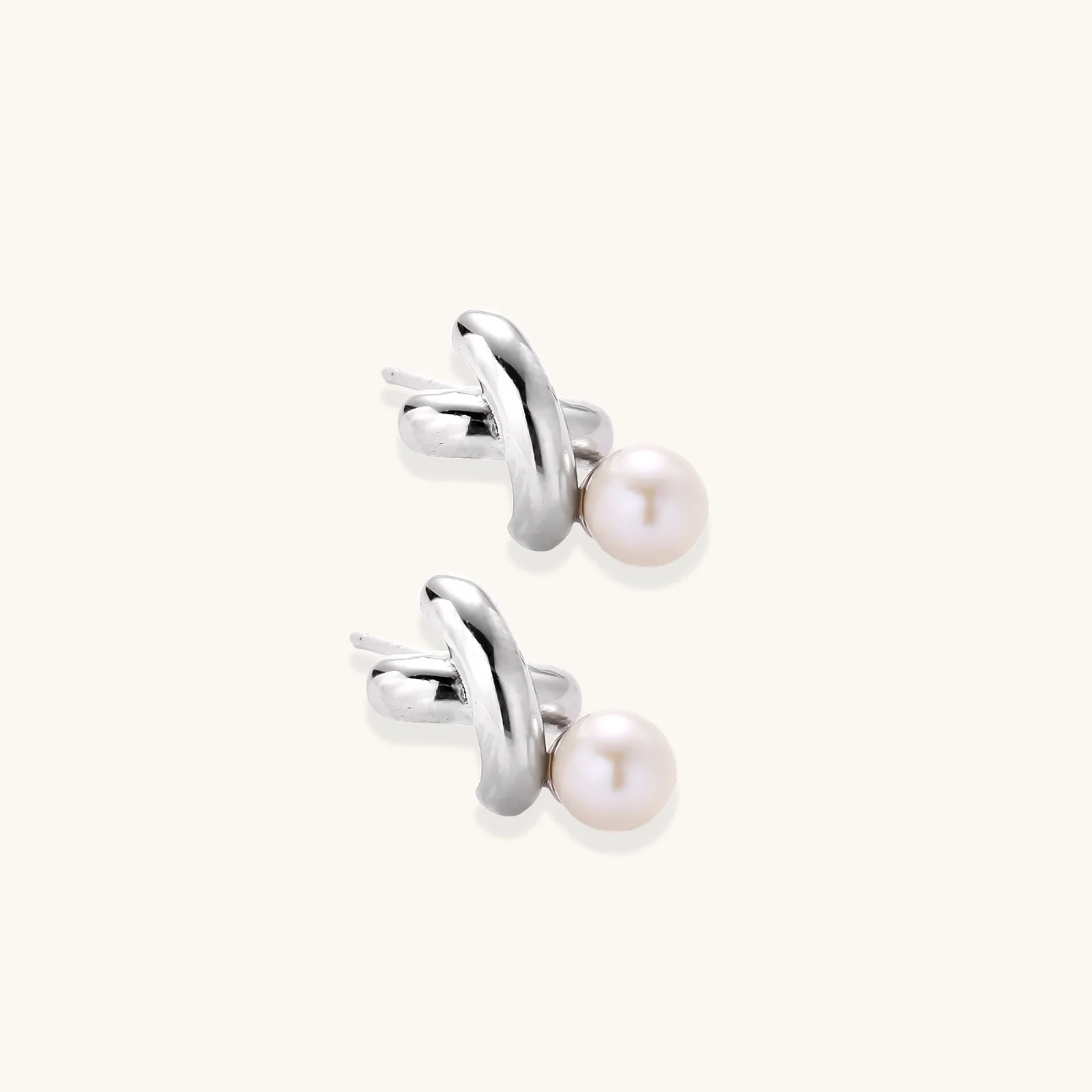 Infinity Pearl Studs - Image 3