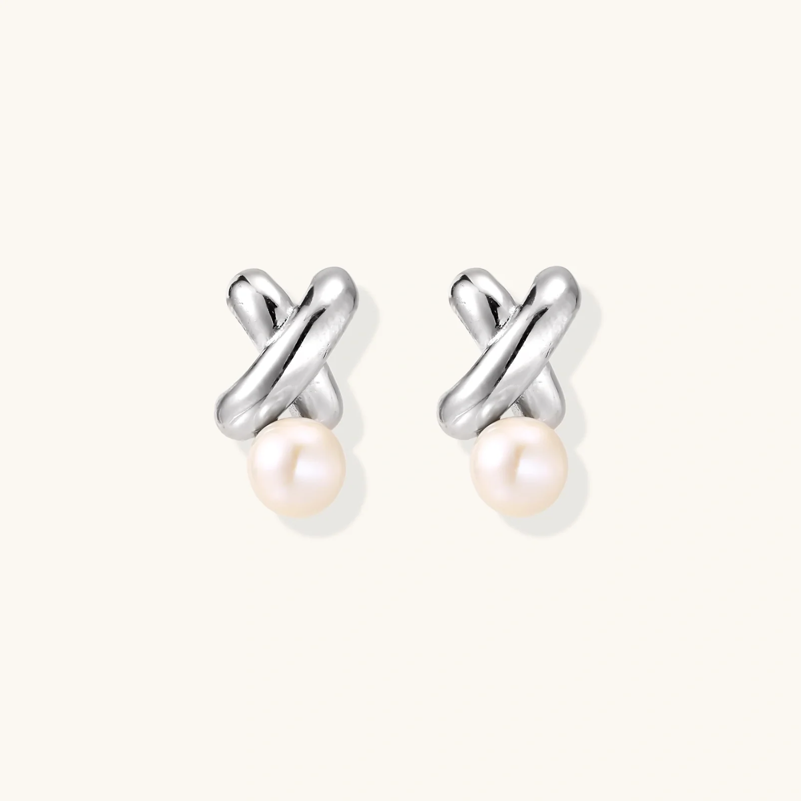 Infinity Pearl Studs - Image 4