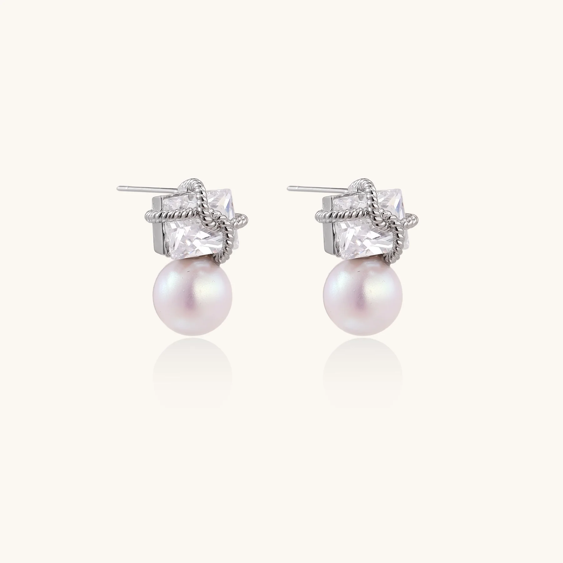 Stardust Pearl Drop Earrings