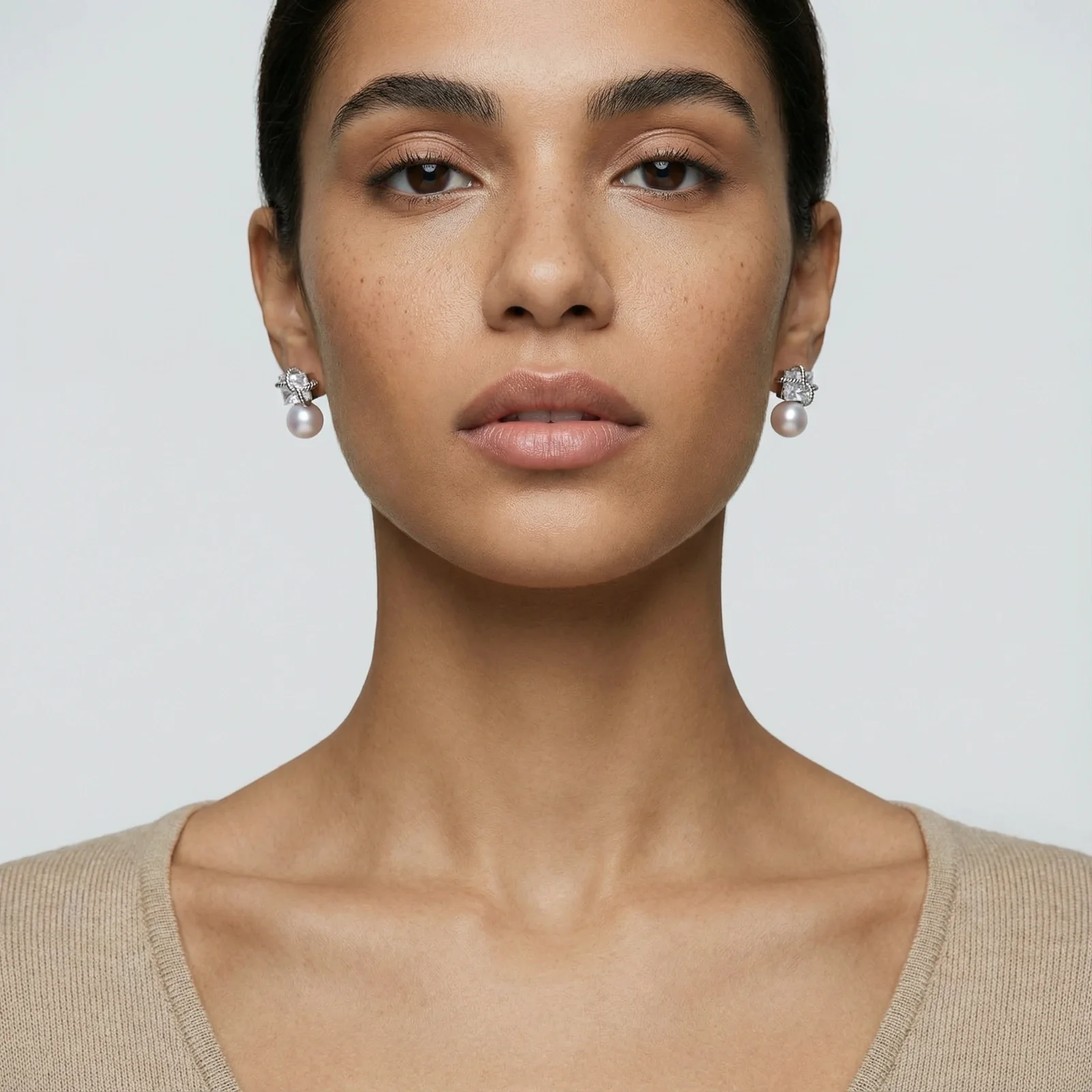 Stardust Pearl Drop Earrings - Image 2
