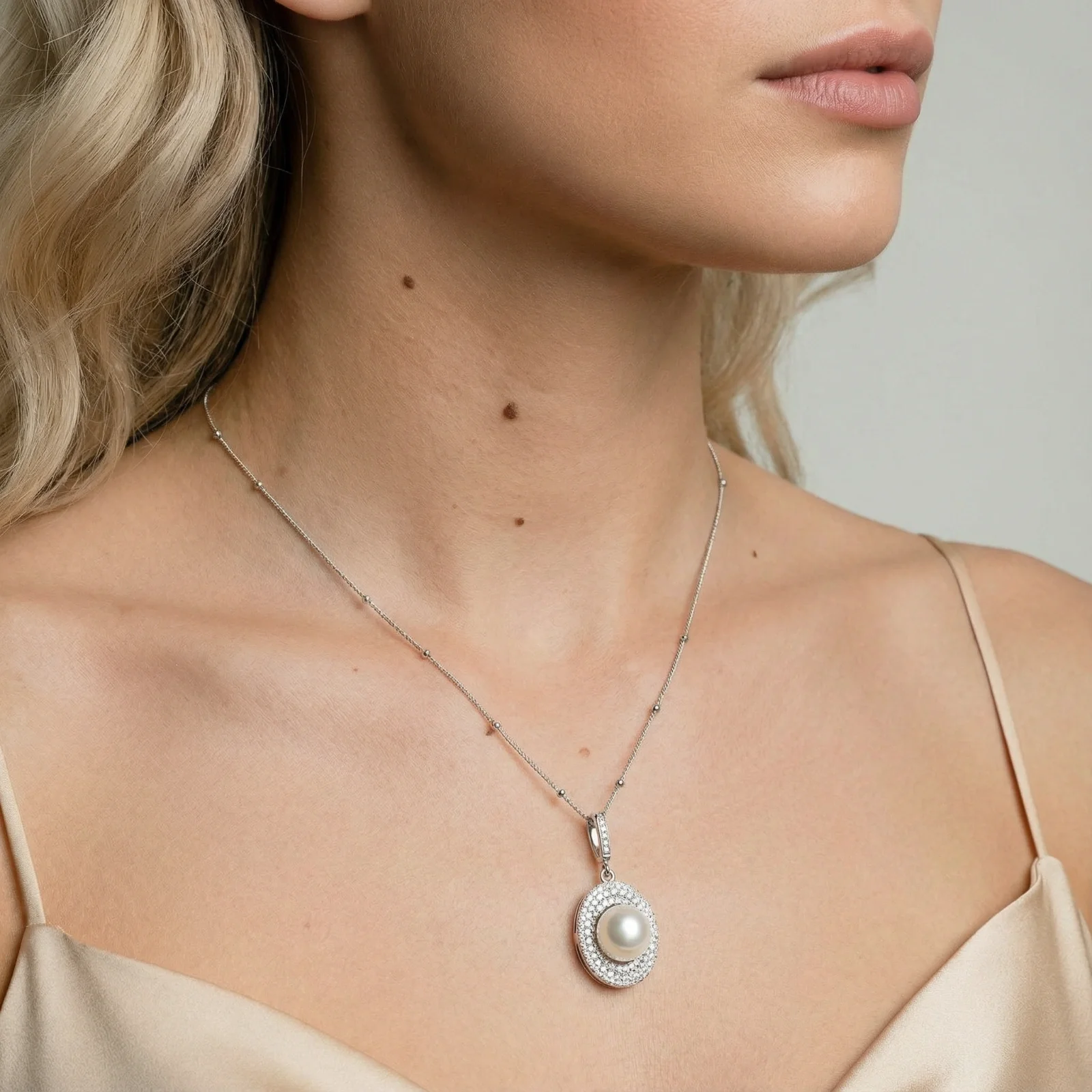 Pearl Halo Necklace - Image 2