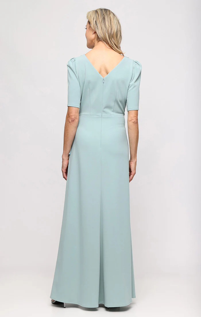 Petite - Ashley Stretch Crepe Elbow Sleeve Dress - Image 3