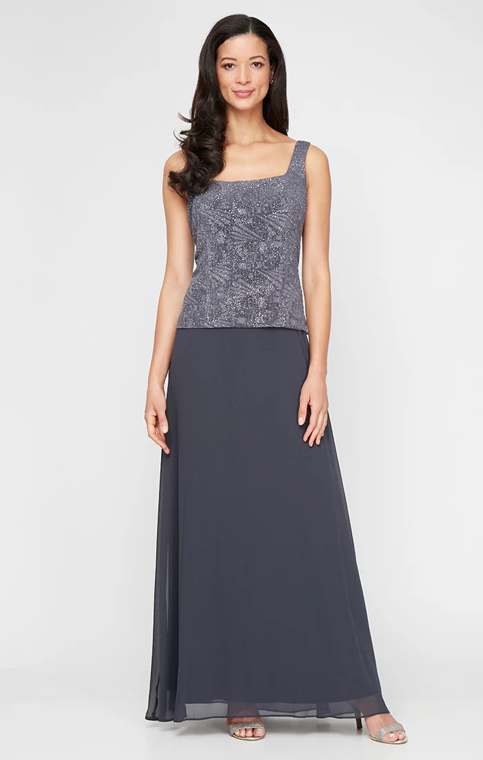 Petite Glitter Jacquard Knit Mandarin-Collar Jacket Dress - Image 8