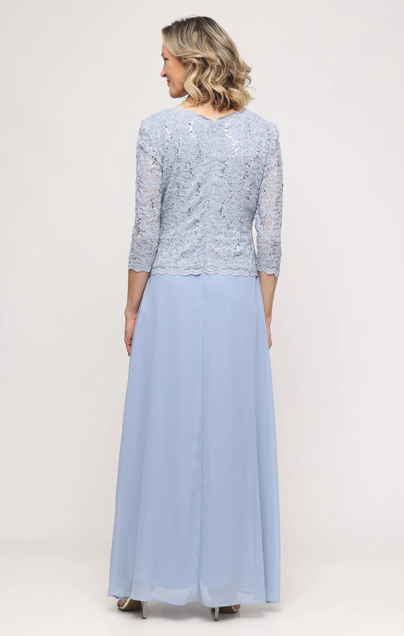 Juliet Sequin Lace & Chiffon Gown - Image 3