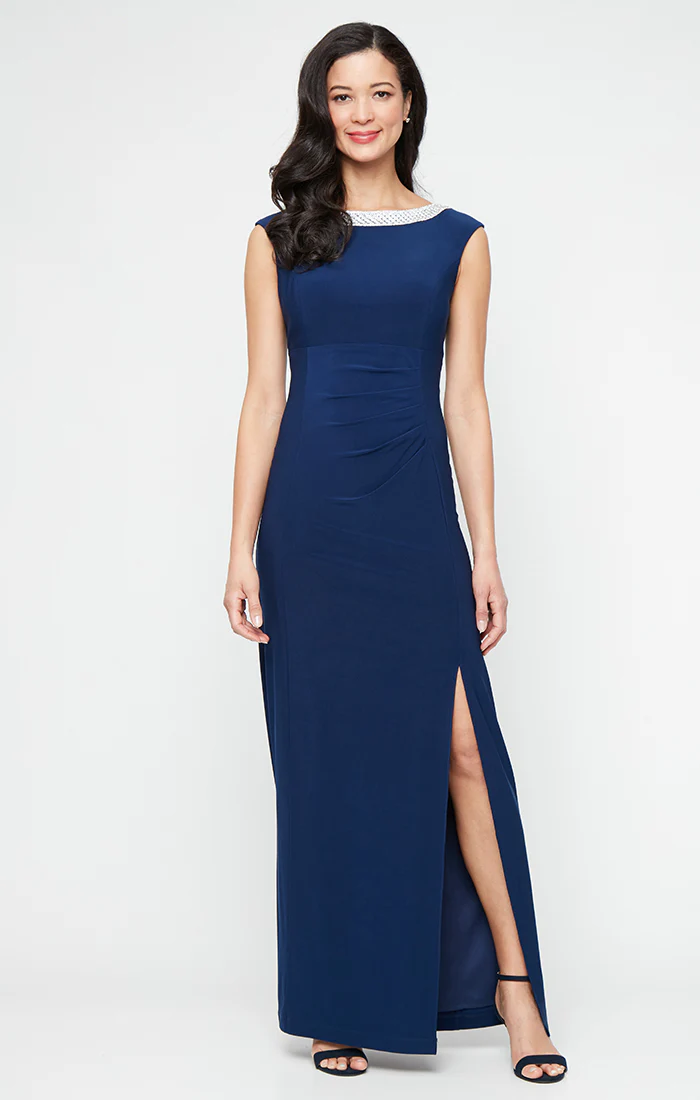 Petite Linda Jersey Column Gown