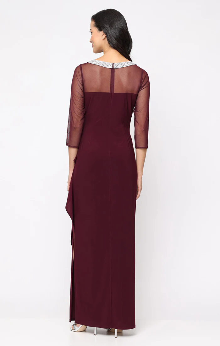 Petite - Maya Long Matte Jersey Ruched Dress - Image 2