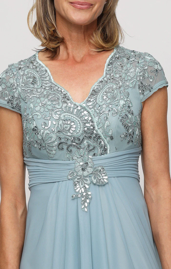 Petite - Paula Surplice Neckline A-Line Dress - Image 2