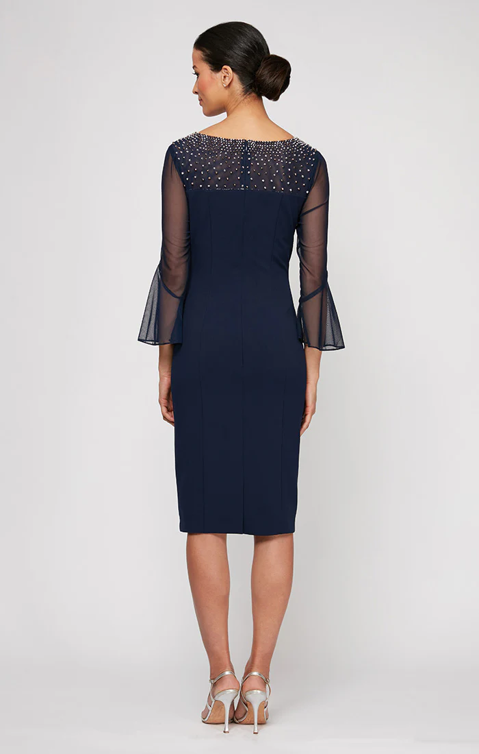Petite - Gabrielle Bell Sleeved Crepe Dress - Image 2
