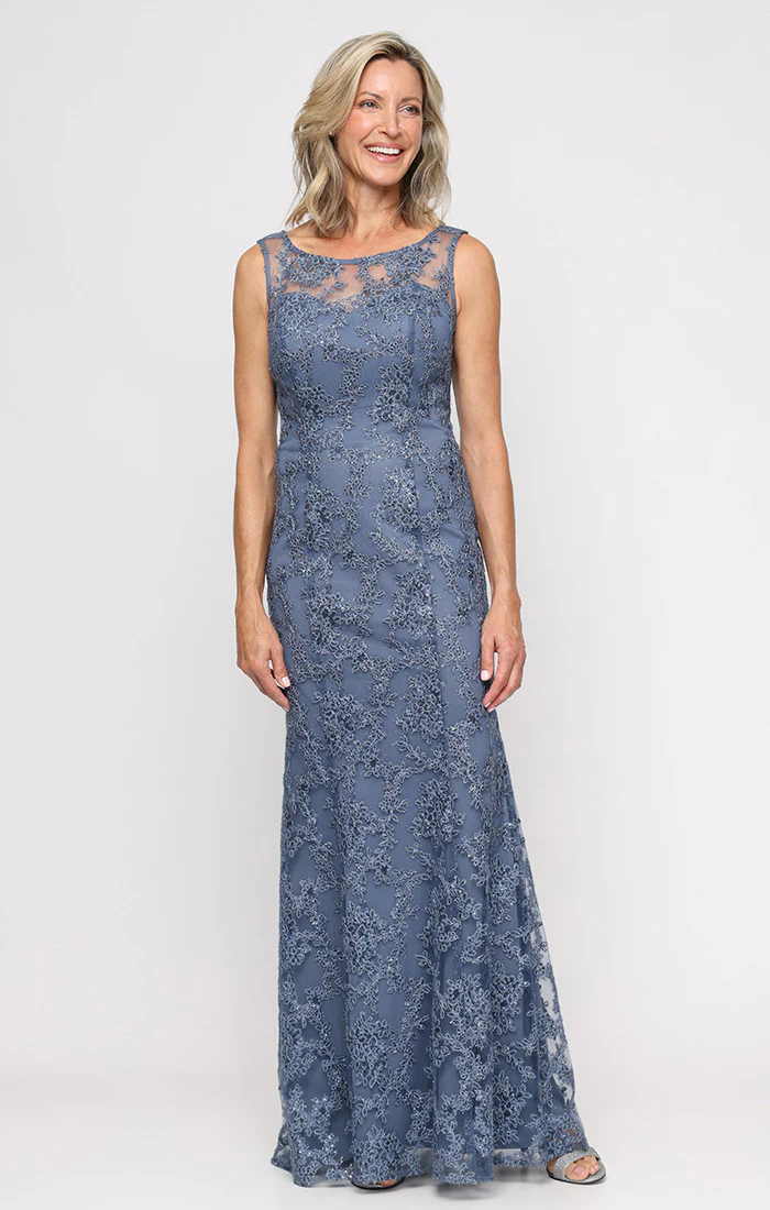 Petite - Sleeveless Embroidered Dress - Image 4