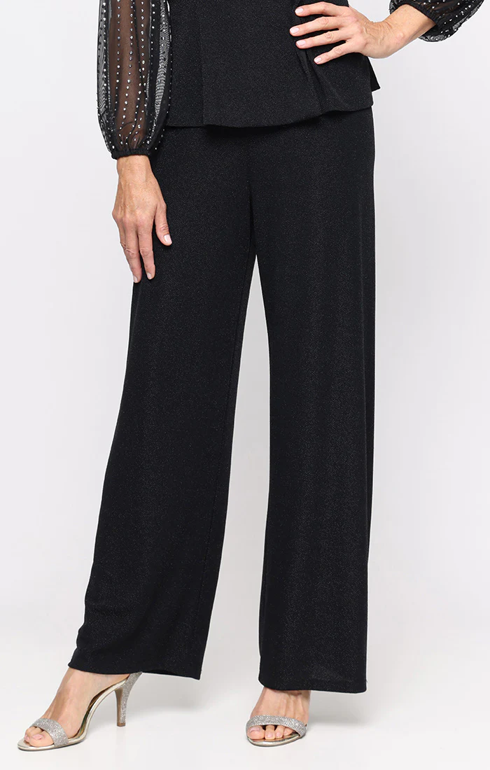Petite Metallic Knit Straight-Leg Pant - Image 6