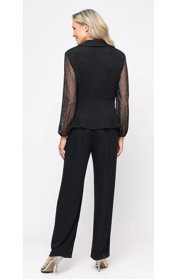Petite Metallic Knit Straight-Leg Pant - Image 8