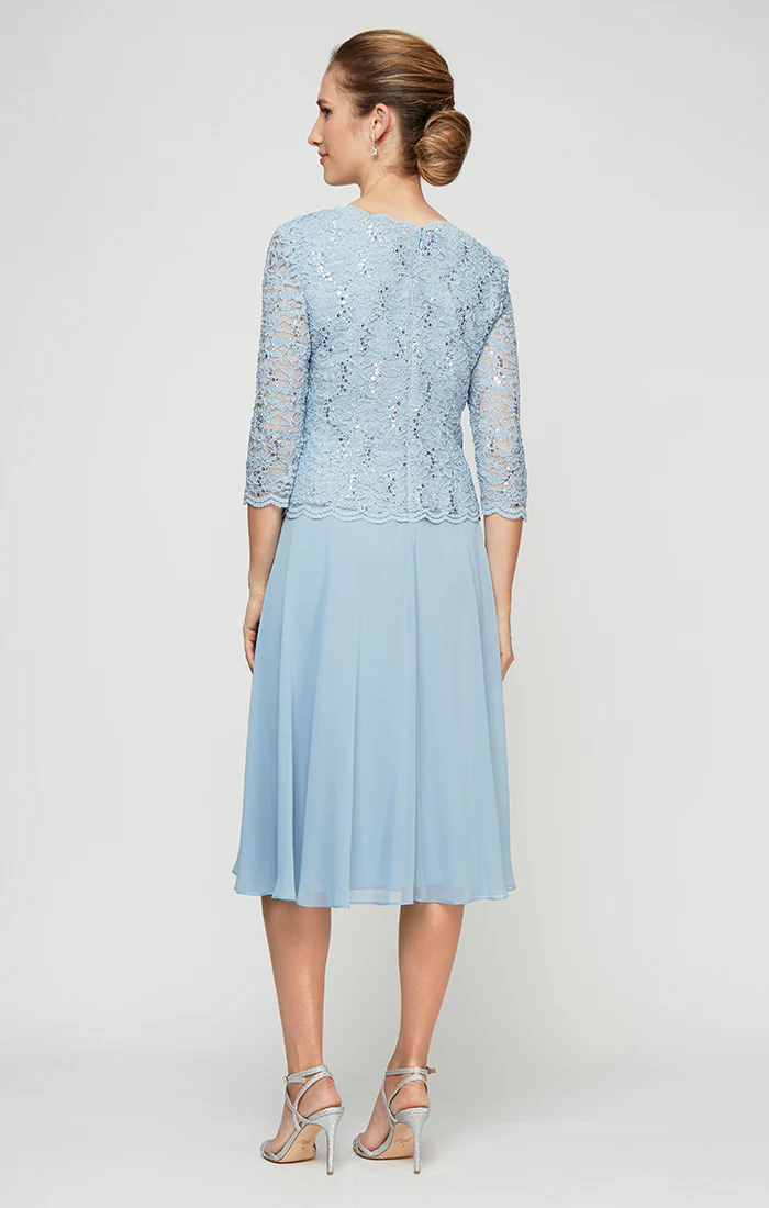 Petite Bella Sequin Lace Dress - Image 2