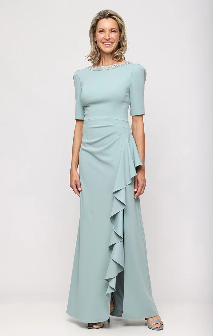Plus - Ashley Stretch Crepe Elbow Sleeve Dress