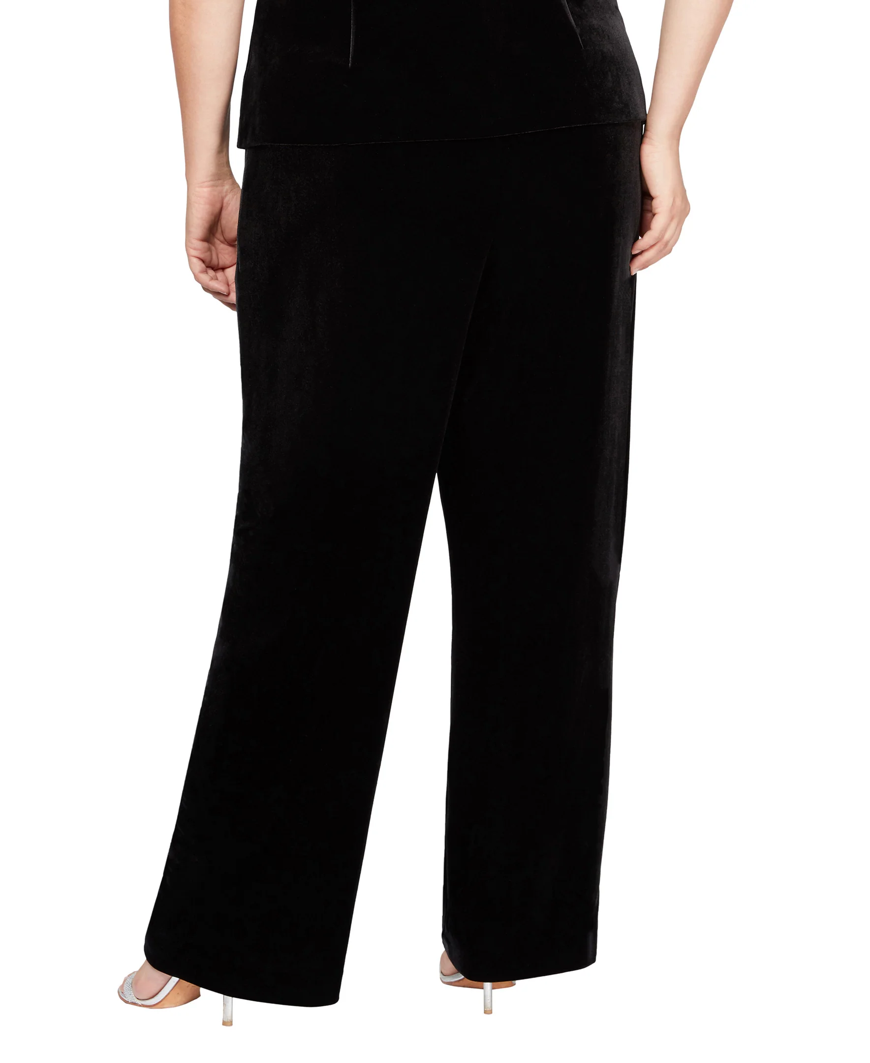 Plus - Flat Front Velvet Pant - Image 2