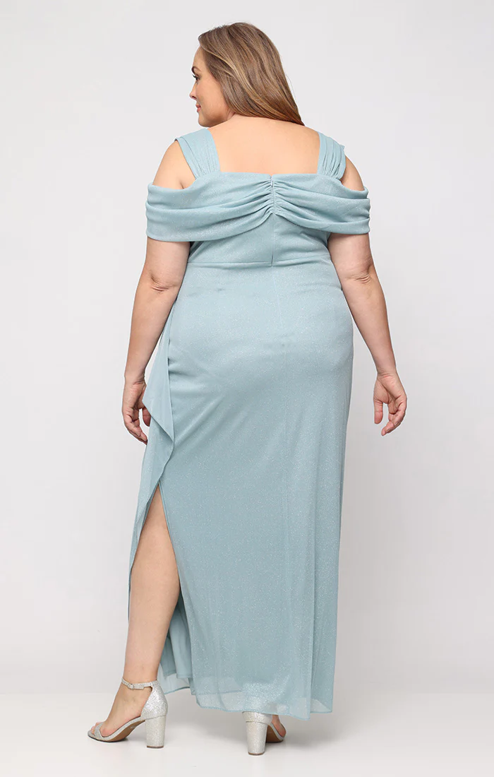Plus - Hannah Glitter Mesh Gown - Image 3